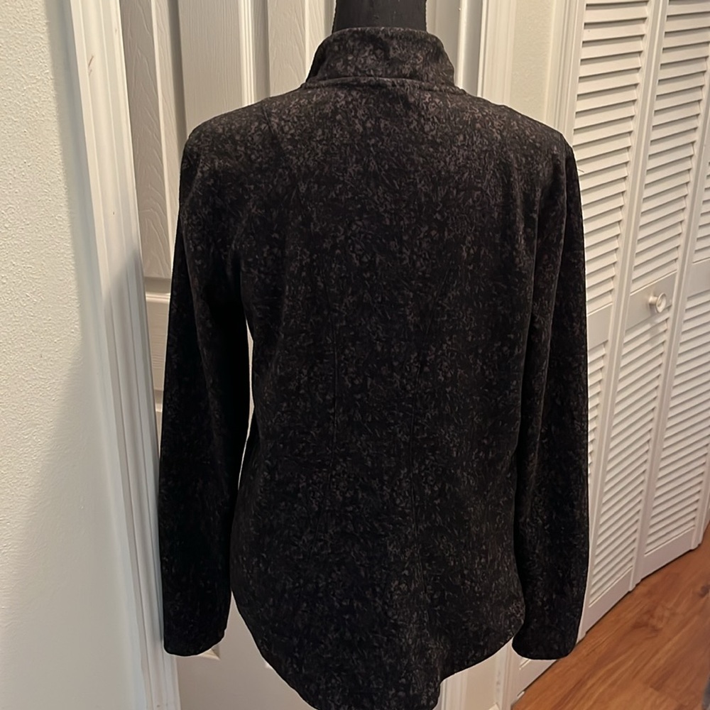 Spyder Active Black Patterned Half-Zip Jacket - image 5